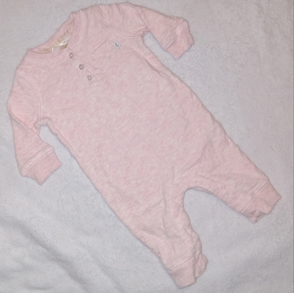 OshKosh B'gosh Other - 5 for $10 Oshkosh Heather Pink Longsleeve Jumper Footless Bodysuit 0-3M